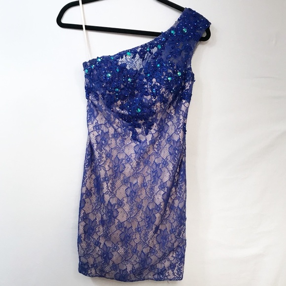 Mori Lee‎ Women’s One Shoulder Party Dress Sz 3/4 - Picture 1 of 8